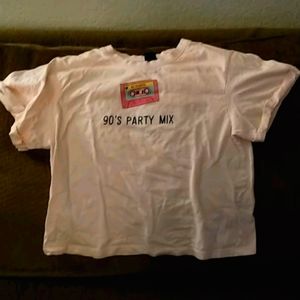 90s party tee crop top